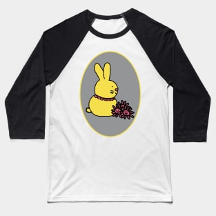 Illuminating Easter Bunny with Flowers Ultimate Gray Oval Baseball T-Shirt